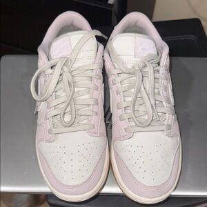Nike Light Pink and White Low-Top Sneakers